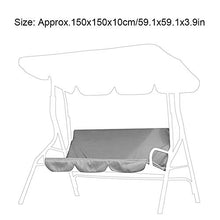 Hongzer Coprisedile per Altalena, 4,7 x 3,3 x 2 in Copri baldacchino oscillante Impermeabile Coprisedile a 3 posti Coprisedile per Amaca per Esterno(Grigio)