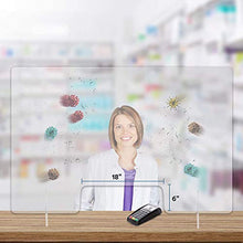 WLHER Barriera Portatile in plexiglass, 4 MM Pannello di Protezione da Banco Trasparente per Farmacie,Uffici,Negozi e Supermercati, Facile da installare,60 * 80cm