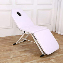 Kaibrite lettino da 182cm 60cm,pieghevole,per massaggi estetici, lettino da massaggio,sedia a sdraio,pieghevole in 3 posizioni,mobile per cosmetici,sedia da massaggio,divano (bianco)