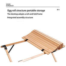ZKK Tavolo Pieghevole Portatile, Tavolo Pieghevole Portatile in Legno massello Esterno, Piccolo Tavolo da Picnic per Viaggi Auto-Guida, Campeggio, Barbecue, Picnic, Tavolo Pieghevole all'aperto