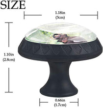 Bella foresta Green Elephant River Water Pomelli per Porta Set di 4 Pomelli per Mobili Manopole per Cassetti Cucina Armadio Vetro