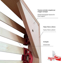 Venixsoft Rete Letto Singola Fissa MOD Sogno, Regolatori Rigidità, Gambe 34, Legno, 80 x 200 cm