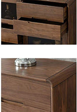 HLZY Armadio Laterale Accento, armadi da Cucina Black Walnut Buffet Armadio Server Console Table Ingresso Bagagli Cabinet Doors Mobile Bar Soggiorno-Pranzo