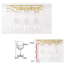 Y DWAYNE Portabottiglie portabottiglie a Parete Piccolo Appeso a Parete rovesciata, Porta Bicchiere da Vino da Cucina, Disponibile in Varie Dimensioni, Fila Oro-5