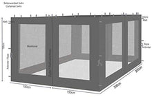 Quick-Star 4 pareti Laterali con zanzariera per Gazebo Rank 3 x 4 m Parete Laterale Antracite.