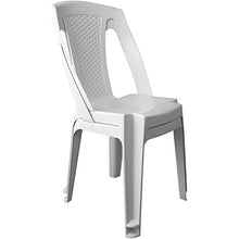 PROGARDEN - Set tavolo da giardino Sumatra, effetto legno, plastica, 138 x 78 cm + 4 sedie impilabili Procida, plastica, bianco