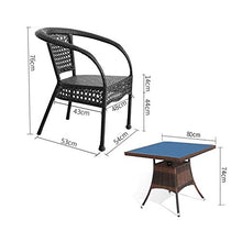 Tavolo in vimini in rattan mobili in patio e set sedia, Arredamento per esterni Ratan Patio Furniture Set Patio Rattan Tavolo da pranzo Set Set di Wicker Weave Tavolino da caffè Conversazione patio