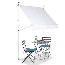 Tenda da Sole Laterale Retrattile,Tenda Laterale da Esterni per Privacy Impermeabile con Altezza Regolabile Protezione Raggi UV Vela Tende a Scorrimento 3.0x1.2M per Giardini,Balconi(beiga)