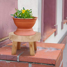 Panchina decorativa in legno – Panca in legno da giardino, supporto per piante, panca, sgabello, stile rustico, per interni ed esterni