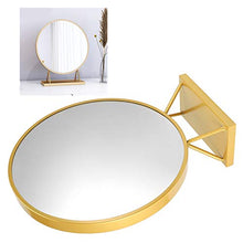 Specchio per il trucco rotondo Specchio da bagno da barba con base Specchi da toeletta moderni Decorazione da toeletta 45x50 cm per l'ufficio domestico