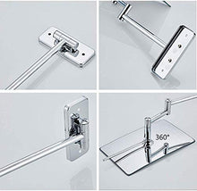 Specchio da Bagno Specchi da Barba Specchi da Trucco Montaggio a Parete 3X Ingrandimento Girevole Estensibile Pieghevole per Hotel Vanity Chrome