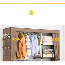XYBB Armadio Camera da Letto Appendere Tessuto Tessuto Telaio Telaio Armadio Camera da Letto Mobili 170 * 105 * 45cm 4
