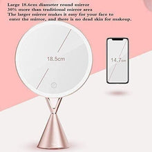 Specchio di Trucco Illuminato LED con 30 Rotazione Trucco Rotondo Base Antiscivolo