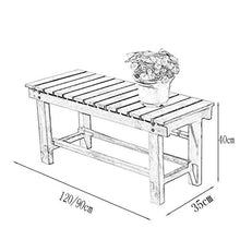 CR Stool Panca da Esterno, Panca in Legno massello, Panca in Legno carbonizzato, Panca per Scarpe, panchina per Parco, Panca Lunga (Dimensioni : 120 * 35 * 40cm)