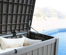 XLLLL Cassapanca da Esterno Contenitore Impilabile in Plastica Capannone Giardino Deposito Banco Impermeabile Cuscino Ideale per Terrazza Patio Scatola