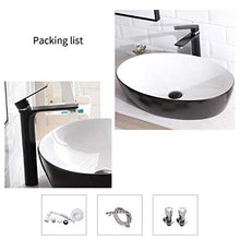 Lavandini bagno Lavelli da Bagno Lavabo in Ceramica Nero Home Creativo Lavabo da appoggio sopra con Presa Acqua Mobili da Bagno Regalo Tondo (Color : Black, Size : 62x41.5x14cm)