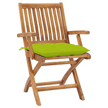 vidaXL Sedie Giardino 2 pz e Cuscini Verde Brillante Massello di Teak