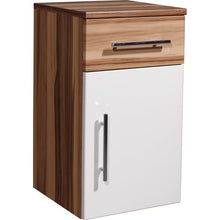 Germania 0772-137 - Armadietto Inferiore 0772 (Pannello in MDF Lucido, Maniglie in Metallo e Noce Baltimore/Bianco