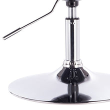 WOLTU BH41vlw-1 Poltroncina da Bar Sgabello Girevole Sedia con Schienale Braccioli in Ecopelle Altezza Regolabile Viola+Bianco