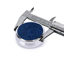 Dudley Paisley Navy - Mini contenitore per pillole in metallo rotondo