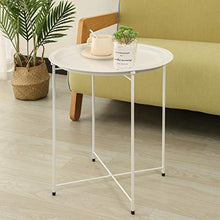 Jcnfa-Tavoli Tavolotto Rotondo Tavolo davagini/Divano Tavolo d'appoggio/Balcone Tavolino Basso/Tavolo da caffè Mini Bar/Materiale in Acciaio al Carbonio, assemblato