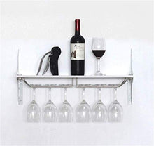 Wine Rack, Vino Wine Rack Rack 6 Bottiglie in acciaio inox Wall Hanging Rack Cup Holder multifunzione Living Room Bar Display Stand Rack WTZ012