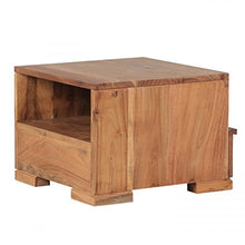 WOHNLING Comodino in Legno massello di Acacia Notte-Dresser 30 cm 1 cassetto in Vero Legno di deposito Comodino Stile Country