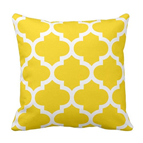 Copricuscino decorativo da giardino, colore: giallo marocchino, per patio, decorazione per la casa, quadrato, 45 x 45 cm