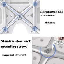 YHRJ Sgabello da Bagno per Anziani,Sedia da Doccia Regolabile per Donne Incinte,Panche da Bagno Antiscivolo con braccioli,può sopportare 100 kg (Color : Bianca, Size : 50 * 42 * 39-51.5CM)