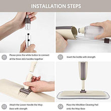 SSAYY Spray Mop Kit Mop Spray per Pavimenti con Cuscinetti in Microfibra Riutilizzabili Mop per Maniglie Professionali per La Pulizia di Piastrelle in Ceramica in Legno Laminato in Legno