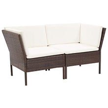 vidaXL Set Divani da Giardino 6 pz con Cuscini Elegante Robusto Sofa Modulare e Tavolino Salotto Arredi per Esterni in Polyrattan Marrone