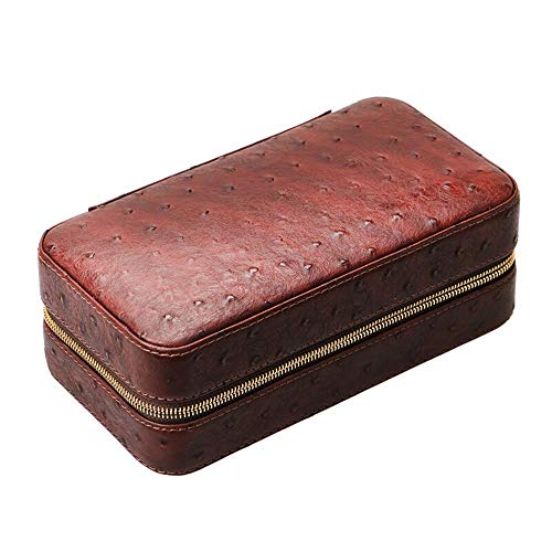 Liang Yu Cigar Humidors - Scatola di sigari Portatile 6 Pezzi Scatola di Sigaro in Pelle di Coccodrillo Stick: 20x11x8,5 cm Cedro Spagnolo Contenitore di immagazzinaggio (Color : Wine Red)