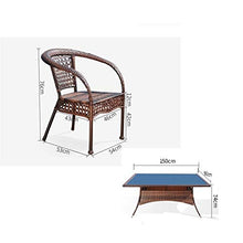 HLZY Tavolo in Vimini in Rattan mobili in Patio e Set Sedia, Patio Mobili da Giardino Tavolo e sedie Set Set Family Lawn Mobili da caffè all'aperto Tavolino da caffè Patio (Set da 4 Pezzi)