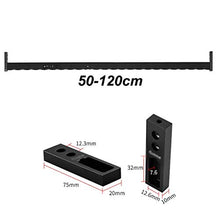50-120cm Illuminato Armadio Asta in Alluminio Armadio Ferroviario con Built-in Batteria al Litio, Heavy Duty Closet Bar 75kg di carico. (Size : 850mm)