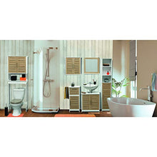 TENDANCE Stockholm Armadietto con Doppia Anta in MDF, Legno, Bianco/Rovere