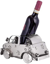 BRUBAKER Portabottiglie Vino Vintage Auto Flower-Power - Cult Oldtimer - Supporto per Bottiglie di Metallo - con Biglietto d'Auguri per il Regalo Del Vino