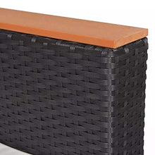 Divano Angolare da Giardino 69.5 x 69.5 x 57.5 cm Divano da Giardino in Polyrattan con 2 Cuscini di Seduta e 2 Cuscini per Lo Schienale -Nero e Marrone
