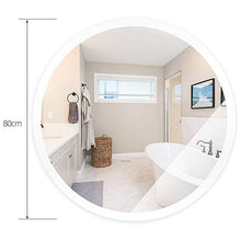 POPSPARK Specchio per Il Trucco, Bagno a Specchio Rotondo con Illuminazione a LED, Design a Specchio con Interruttore tattile,con Anti-Nebbia,per Bagno