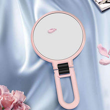 WYMGFD - Specchio ingranditore per trucco, specchio a mano, pieghevole portatile, doppio lato