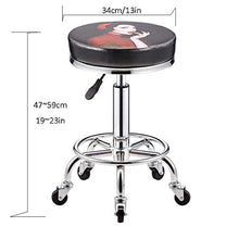 Poltrone Nubao Regolabile sgabelli da bar su rotelle, pedicure Sgabello con Brown PU sedile in pelle sintetica, Altezza regolabile 45-58 cm, peso 160 Kg supportati, cucina Sgabello regolabile Heightfo