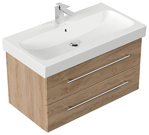Mobile bagno con lavabo Geberit Icon 90cm rovere chiaro