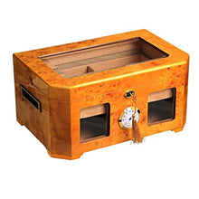 WY-YAN Legno di Cedro di Due Pallet cassetto Humidor Messa Giallo
