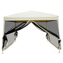 Outsunny Gazebo Impermeabile Pareti Rimovibili con Borsa di Trasporto da Giardino Acciaio, Oxford 3x3m Crema