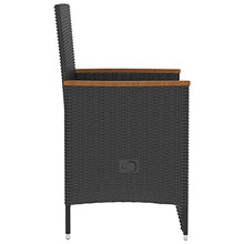 vidaXL Set da Pranzo da Giardino 5 pz con Cuscini in Polyrattan Nero