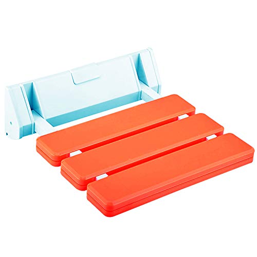 Sgabello Pieghevole per Doccia Sedile Doccia Ribaltabile Sgabelli Bagno (Arancione)