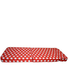 Divano letto singolo pieghevole a Z letto futon per adulti e bambini letto supplementare per pigiama party, lettino pieghevole con materasso a Z – stelle rosso