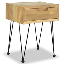 vidaXL Comodino 40x30x50 cm in Legno Massello di Teak Cassettiera Mobiletto