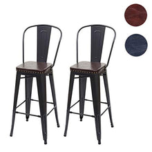 Mendler Set 2X sgabelli Design Industriale HWC-H10c Acciaio Verniciato Ecopelle Marrone