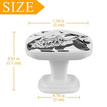 Set di 4 maniglie rotonde per armadio da cucina, credenza, cassettiera, cassettiera, con viti, per cucina, comò, armadietto, bagno, armadio, orso, ghiacciaio animale