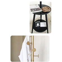 JIAO PAI creatività Coat Rack, semplicità Multifunzione Bagagli Tavolino Ingresso Pacchetto Key Water Abbigliamento Coppa Rack Soggiorno Ufficio (Color : Black, Size : 175 * 40CM)